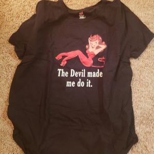 "Devil made me do it " shirt